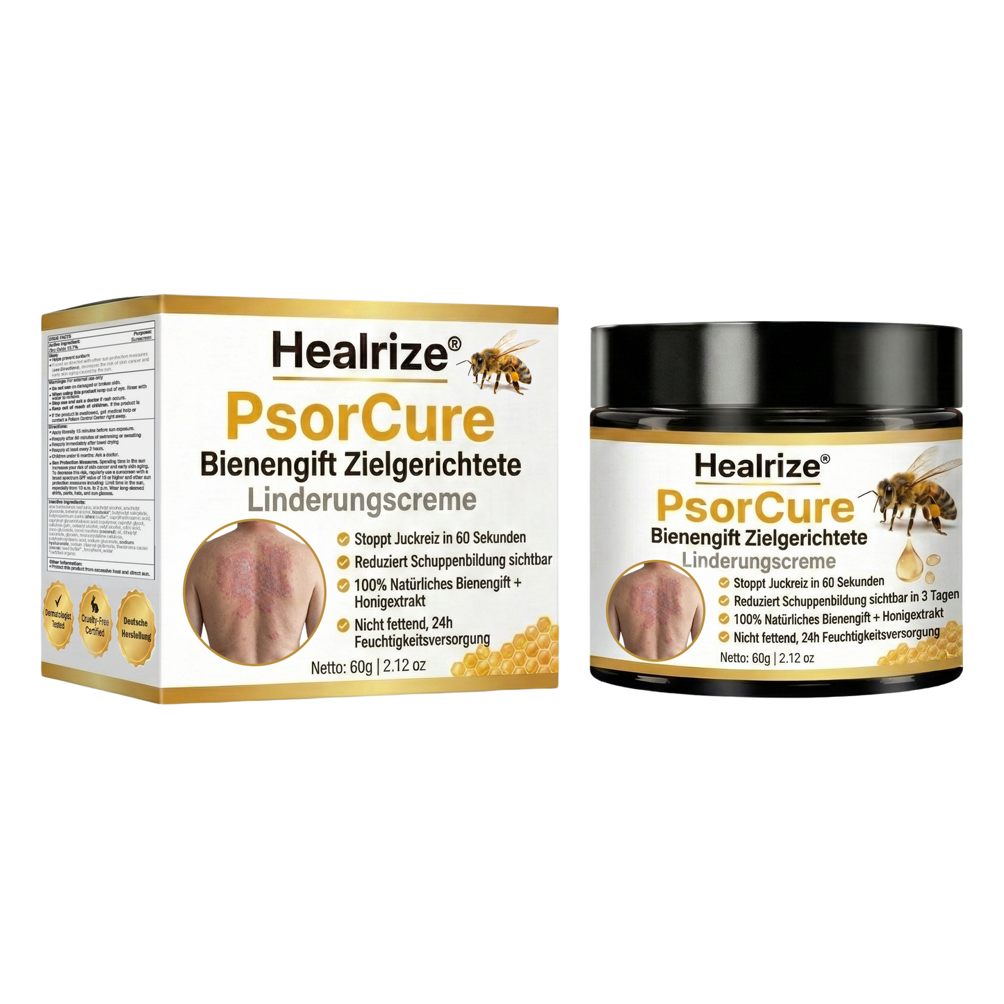 📅👨⚕️𝙈ä𝙧𝙯-𝘼𝙣𝙜𝙚𝙗𝙤𝙩 | Healrize® PsorCure Bienengift Zielgerichtete Linderungscreme
