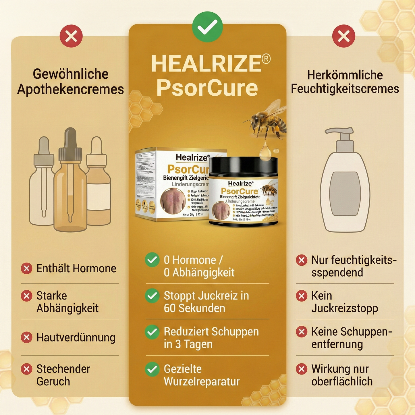 📅👨‍⚕️𝙈ä𝙧𝙯-𝘼𝙣𝙜𝙚𝙗𝙤𝙩 | Healrize® PsorCure Bienengift Zielgerichtete Linderungscreme