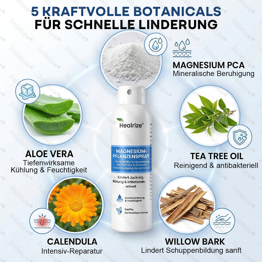 ✨DE 𝐎𝐟𝐟𝐢𝐜𝐢𝐚𝐥  𝐒𝐭𝐨𝐫𝐞 | Healrize® Magnesium-Pflanzenspray – Fortschrittliche Hautregeneration bei Schuppenflechte & Ekzemen | Schnelle Linderung, steroidfrei