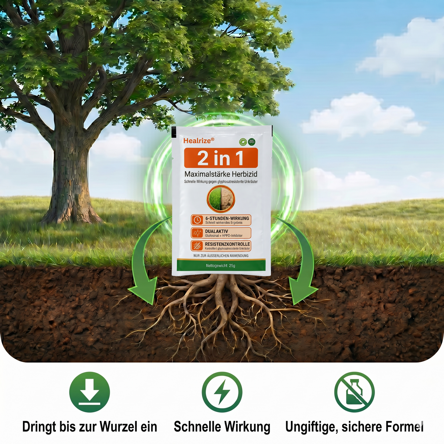 🏆 𝙊𝙛𝙛𝙞𝙯𝙞𝙚𝙡𝙡𝙚𝙧 𝙎𝙝𝙤𝙥 | Healrize® 2-in-1 Maximalstärke Herbizid : Schnelle Wirkung gegen glyphosatresistente Unkräuter