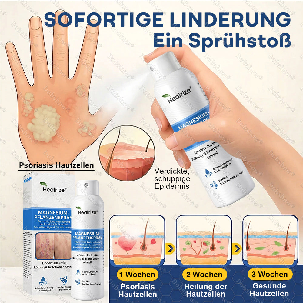 ✨DE 𝐎𝐟𝐟𝐢𝐜𝐢𝐚𝐥  𝐒𝐭𝐨𝐫𝐞 | Healrize® Magnesium-Pflanzenspray – Fortschrittliche Hautregeneration bei Schuppenflechte & Ekzemen | Schnelle Linderung, steroidfrei