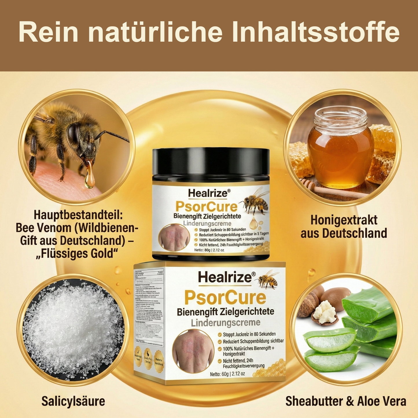 📅👨‍⚕️𝙈ä𝙧𝙯-𝘼𝙣𝙜𝙚𝙗𝙤𝙩 | Healrize® PsorCure Bienengift Zielgerichtete Linderungscreme
