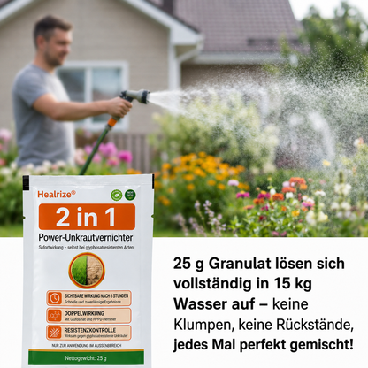 Healrize® 2-in-1 Power-Unkrautvernichter: Sofortwirkung – selbst bei glyphosatresistenten Arten