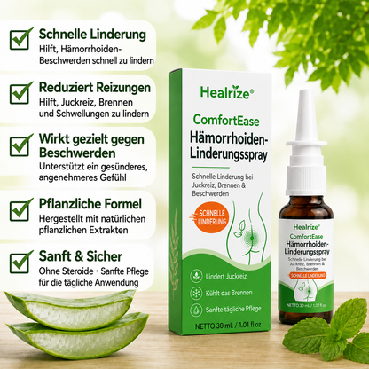 🌿 Healrize® ComfortEase Hämorrhoiden-Relief-Spray 🌿 – Schnelle Linderung bei Juckreiz, Brennen und alltäglichen Beschwerden